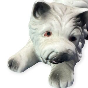Vintage West Highland White Terrier Westie Porcelain Figurine Play Bow Taiwan